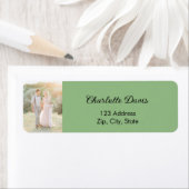 Foto saliegroen trouw retouradres etiket (Insitu)