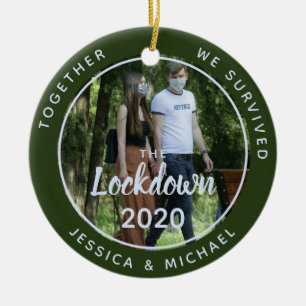 Foto Samen Overleefden Lockdown 2020 Quarantaine Keramisch Ornament