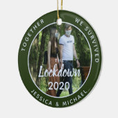 Foto samen Survived Lockdown 2020 Quarantine Keramisch Ornament (Links)