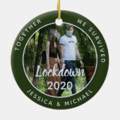 Foto samen Survived Lockdown 2020 Quarantine Keramisch Ornament (Achterkant)