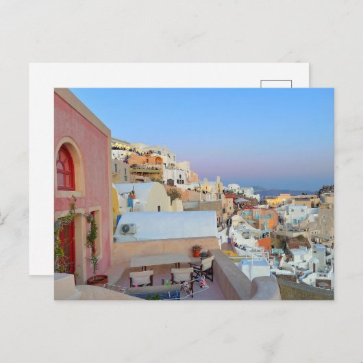 Foto Santorini Griekenland Briefkaart (Voorkant / Achterkant)