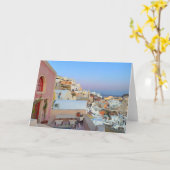 Foto Santorini Griekenland Kaart (Gele Bloem)