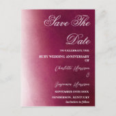 Foto Save the Date 40th Ruby Wedding Jubileum Briefkaart (Voorkant)