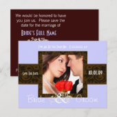 Foto Save The Date Aankondigingskaart (Voorkant / Achterkant)