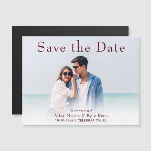 Foto Save the Date Announding Magnet (Voorkant / Achterkant)