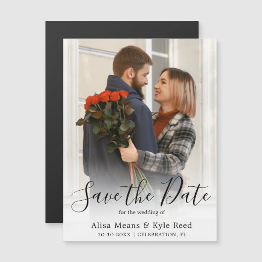 Foto Save the Date Announding Magnet (Voorkant / Achterkant)