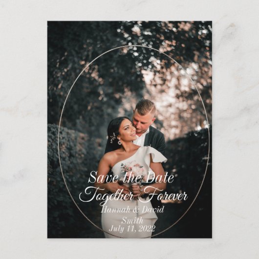 Foto Save the Date-ansichtkaarten Briefkaart (Voorkant)