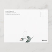 Foto Save the Date Bleek Blush Roos Waterverf Briefkaart (Achterkant)