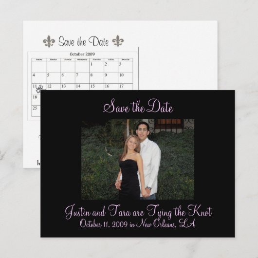 Foto Save the Date Briefkaart 5 (Voorkant / Achterkant)