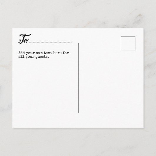 FOTO Save the Date Briefkaarten - Moderne Typograf (Achterkant)