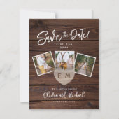 Foto Save The Date Cards Rustiek Huwelijksthema Kaart (Voorkant)