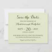 Foto Save the Date Cards with Botanical Greenery (Achterkant)
