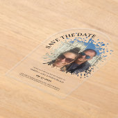 Foto Save the date Clear Acryl Uitnodigingen (Laagn)