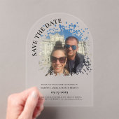 Foto Save the date Clear Acryl Uitnodigingen (Insitu (Draagbaar))
