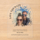 Foto Save the date Clear Acryl Uitnodigingen (Voorkant)
