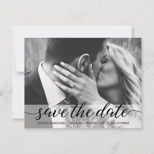 Foto Save the Date elegant script Wedding Website (Voorkant)