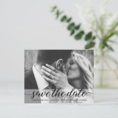 Foto Save the Date elegant script Wedding Website (Staand voorkant)