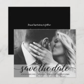Foto Save the Date elegant script Wedding Website (Voorkant / Achterkant)