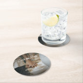 Foto: Save the Date Elegant Wedding Ronde Kartonnen Onderzetter (Insitu)