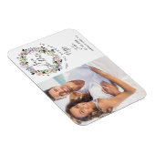 Foto Save the Date Elegante Bloemenslinger Magneet (Rechterzijde)