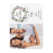 Foto Save the Date Elegante Bloemenslinger Magneet (Verticaal)