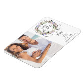 Foto Save the Date Elegante Bloemenslinger Magneet (Linkerzijde)