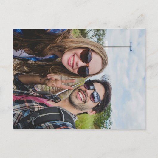 Foto Save the Date Elegante Handtekening Script Aankondigingskaart (Achterkant)