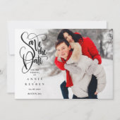 Foto Save the Date Elegante Script Modern (Voorkant)