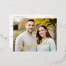 Foto "Save the Date" Folie Tekst Briefkaart