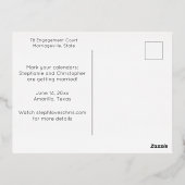 Foto "Save the Date" Folie Tekst Briefkaart (Achterkant)