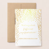 Foto Save the Date Gouden Confetti Typografie Folie Kaarten (Met envelop)