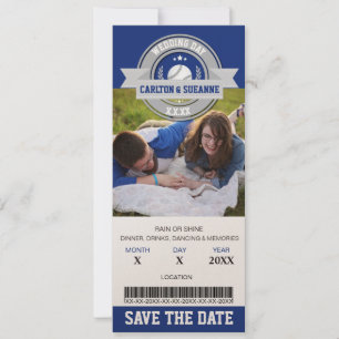 Foto Save The Date Huwelijk Sport Ticket