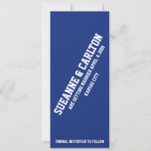 Foto Save The Date Huwelijk Sport Ticket (Achterkant)