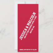 Foto Save The Date Huwelijk Sport Ticket Kaart (Achterkant)