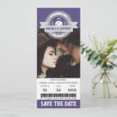 Foto Save The Date Huwelijk Sportticket (Staand voorkant)