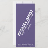 Foto Save The Date Huwelijk Sportticket (Achterkant)