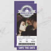 Foto Save The Date Huwelijk Sportticket (Voorkant / Achterkant)