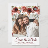 Foto Save the Date Kaart Autumn Mix Floral (Voorkant)