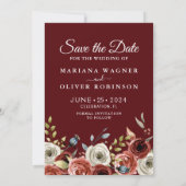 Foto Save the Date Kaart Autumn Mix Floral (Achterkant)