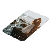 Foto Save the Date Kaart, Elegant Modern Magneet (Linkerzijde)