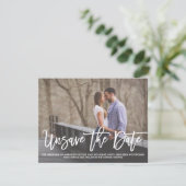 Foto "Save the Date"-kaart horizontaal, modern Save The Date (Staand voorkant)