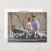 Foto "Save the Date"-kaart horizontaal, modern Save The Date (Voorkant / Achterkant)
