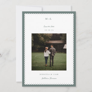 Foto Save the Date Kaart met Schulp Randen