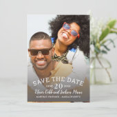 Foto Save the Date Kaart Modern Kalligrafie Script (Staand voorkant)