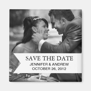 Foto Save the Date Magnet (zwart-wit)