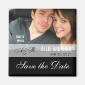 Foto Save the Date Magnets Zwart Magneet (Voorkant)