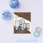 FOTO Save the Date - Modern handgeschreven script Flyer (Enkel)