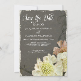 Foto Save the Date Modern Painterly Flowers Art Kaart