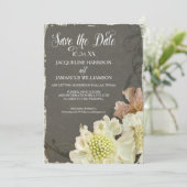 Foto Save the Date Modern Painterly Flowers Art Kaart (Staand voorkant)