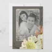 Foto Save the Date Modern Painterly Flowers Art Kaart (Achterkant)